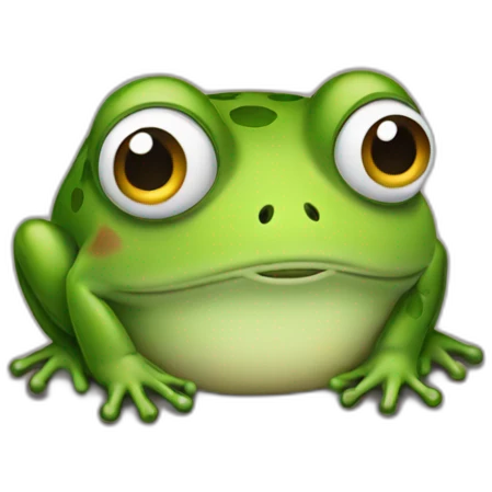 Disappointed, frog emoji