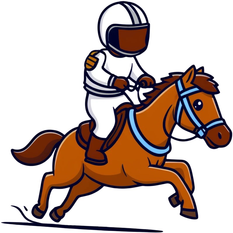 Horse with a horse rider emoji