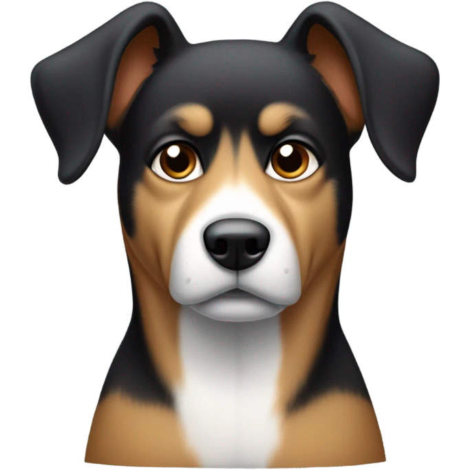 black and tan  no white dog frozen  emoji