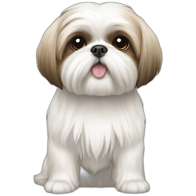 shih tzu white emoji