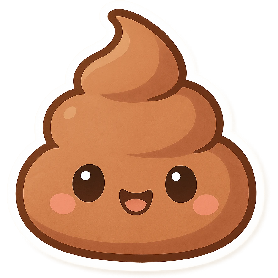 poop emoji cartoon style emoji