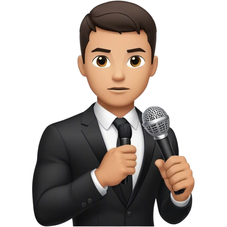 Sexy guy with press emoji