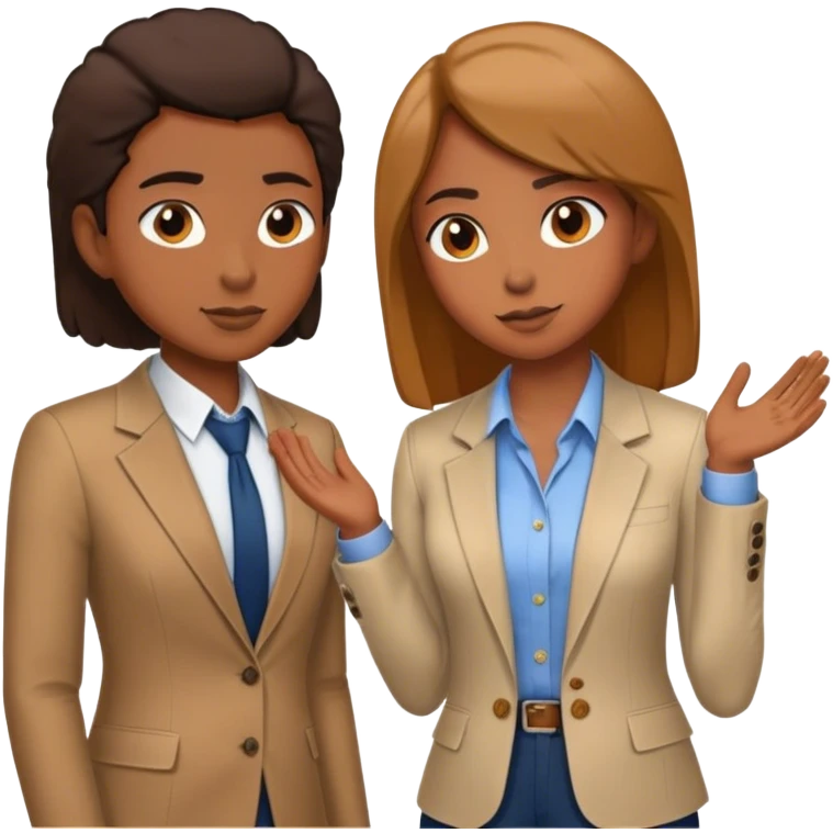 2 people talking job interview semi casual emoji