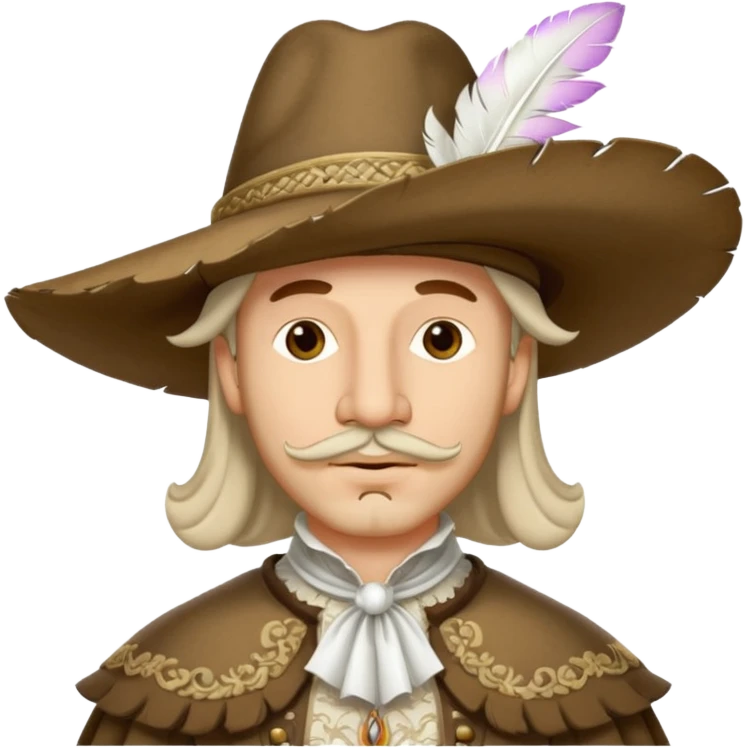Cyrano de Bergerac with plume emoji