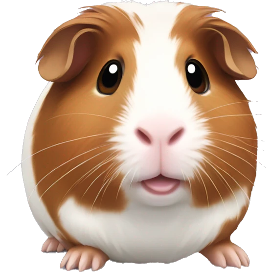 Brown guinea pig with white patches  emoji