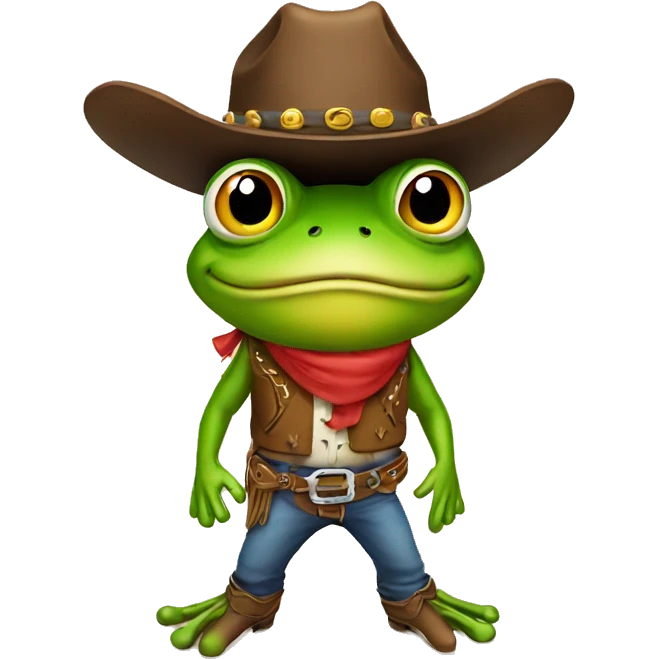 Cowboy frog emoji