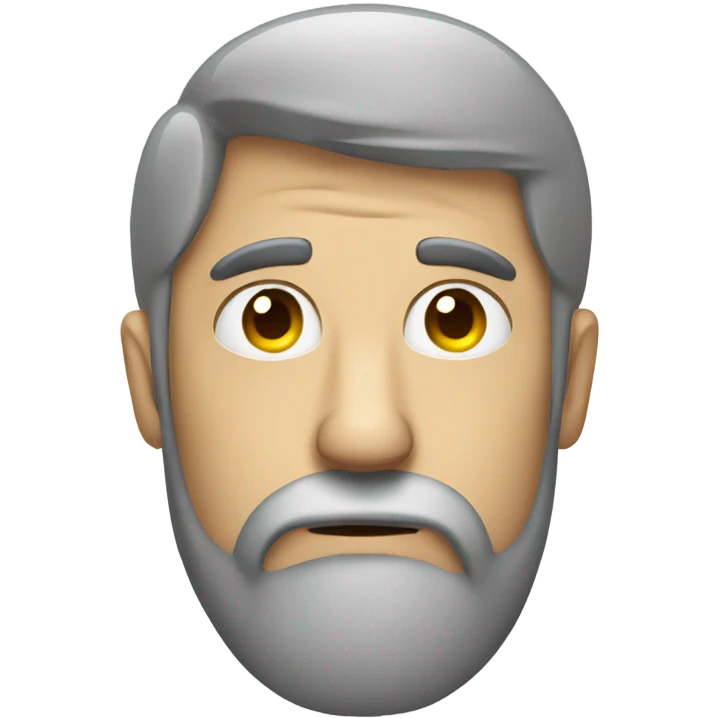 sad man with beard paying tax of adhd emoji