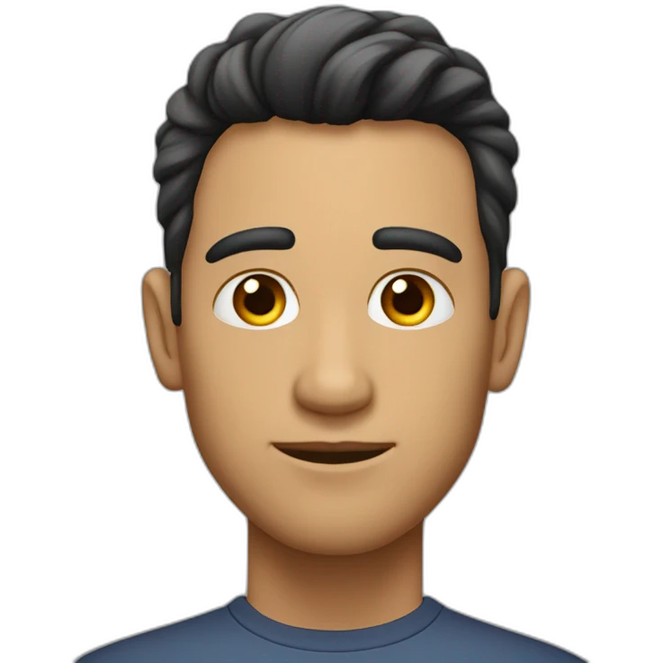 Hombre con ojos Cerrados , pelo corto y lacio emoji