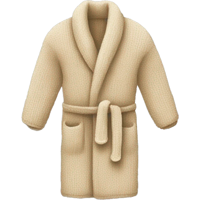 Beige knit woolly dressing gown emoji