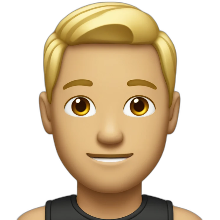Homme noir avec une teinture blond et une boucle d’oreille emoji