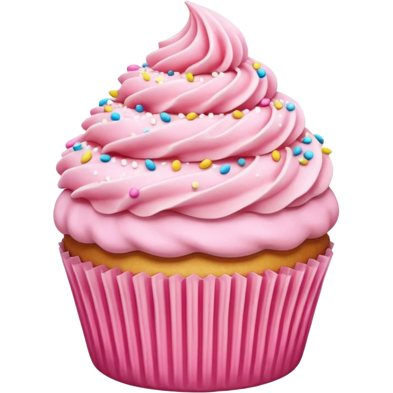Cupcake with pink icing emoji