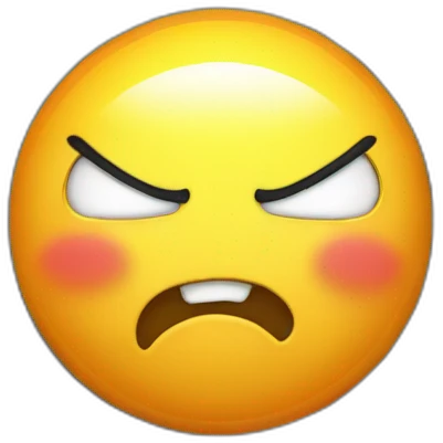 Angry kawaii sun emoji