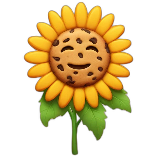 Cookie with sunflower  emoji
