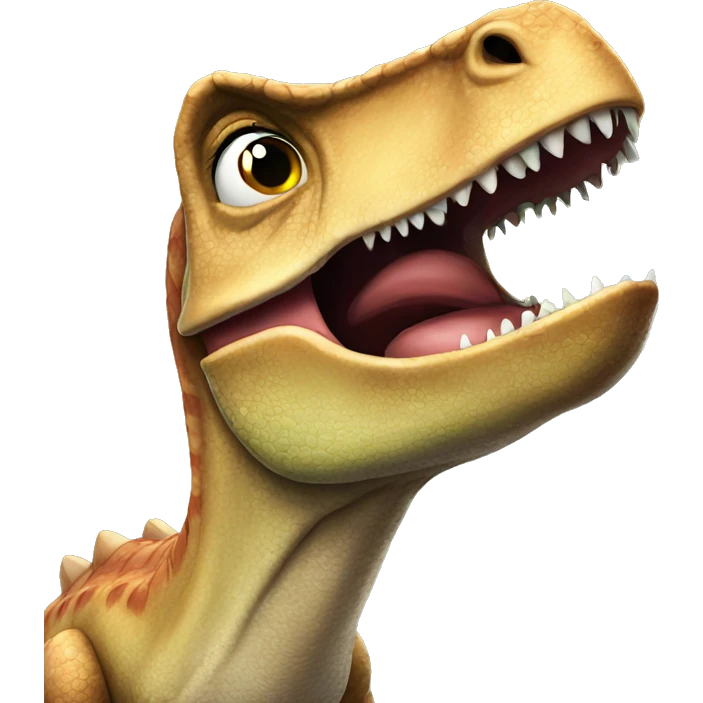 Apologetic dinosaur emoji