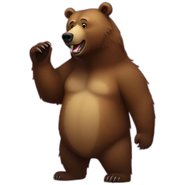 Grizzly bear at a disco emoji