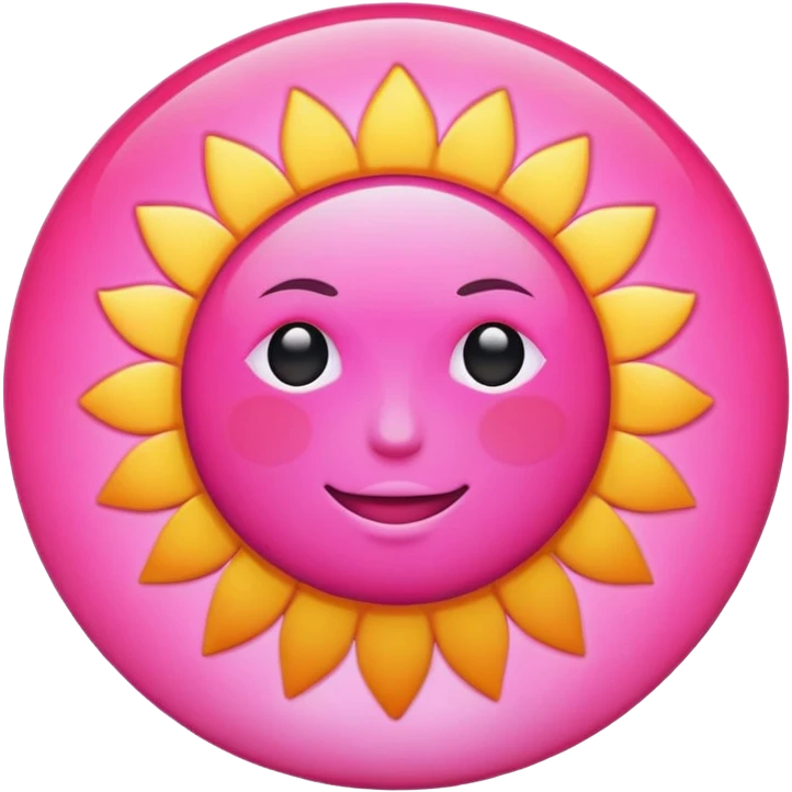 pink sun emoji
