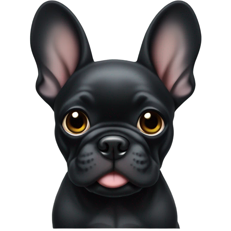 cutest fully black puppy frenchie emoji