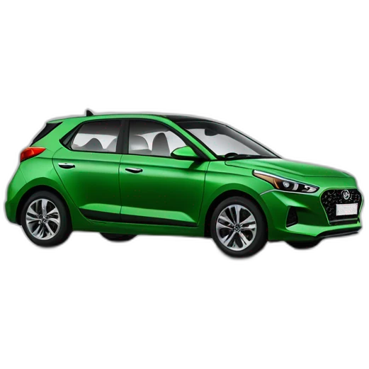 Voiture modèle i20 hyundai couleur vert foncé emoji