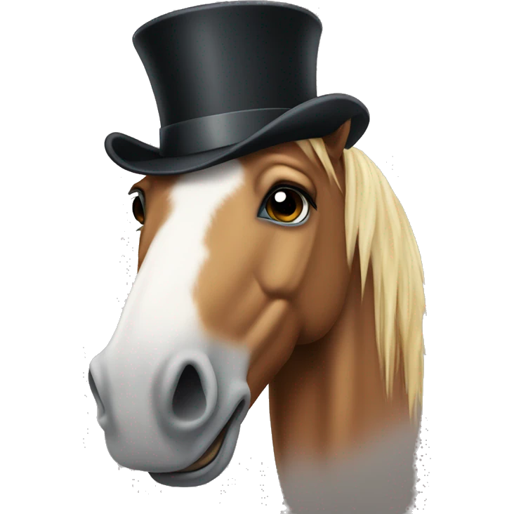 Horse with top hat  emoji