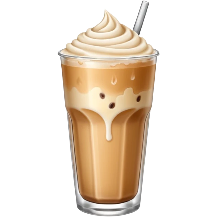 Iced latte (without foam) emoji