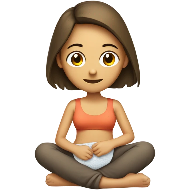 Girl with heating pad  emoji