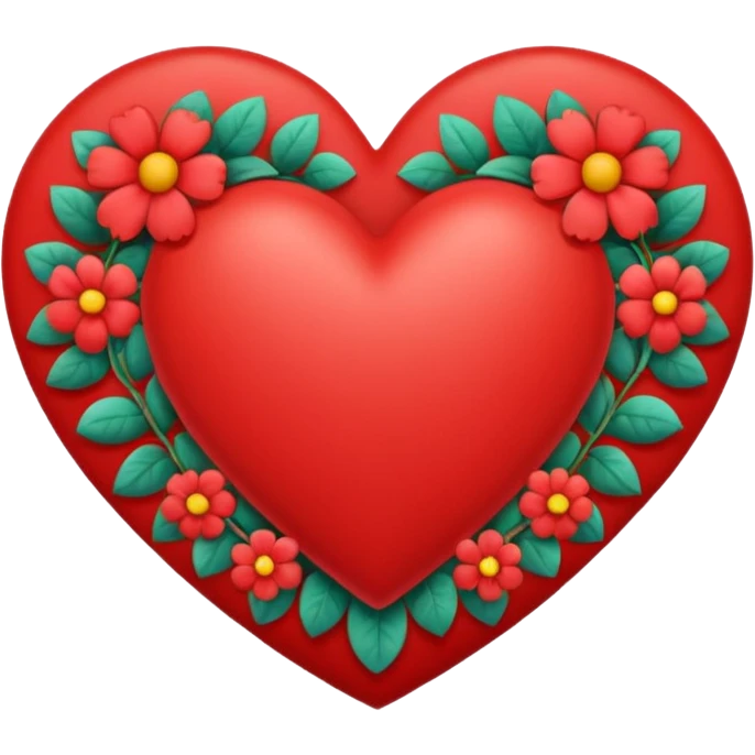 heart with a floral border emoji