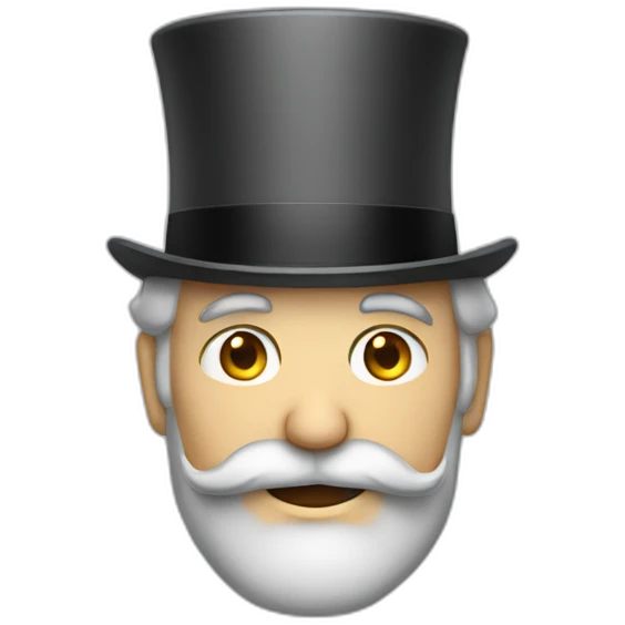 grey beard and top hat man emoji