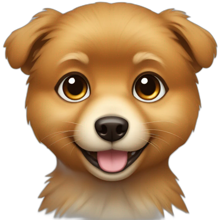 black and tan child of pomeranian and beaver emoji
