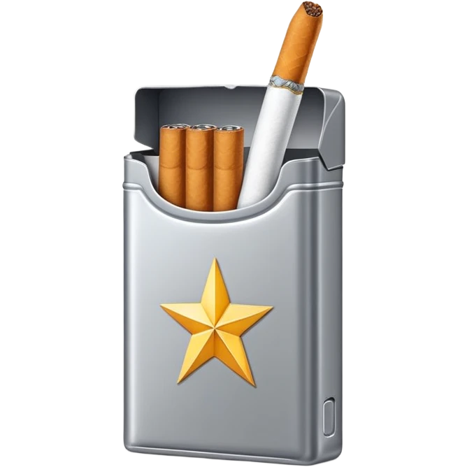 7 stars grey shining cigaret pack emoji