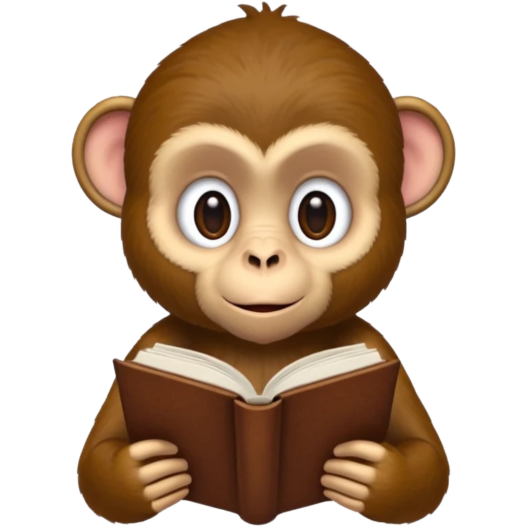 the monkey and the book worm emoji