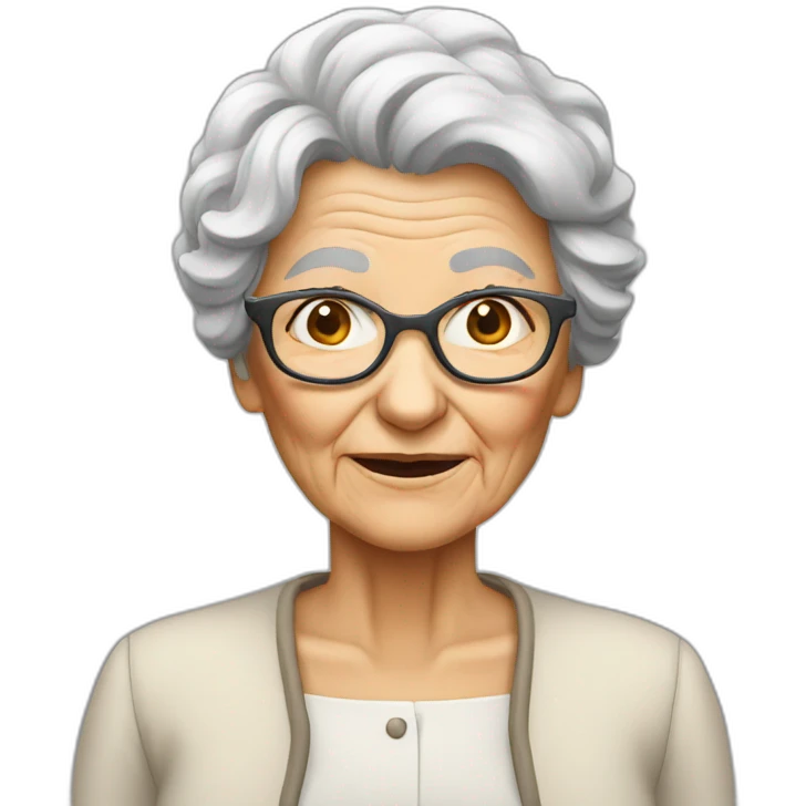Oldwoman photograph emoji