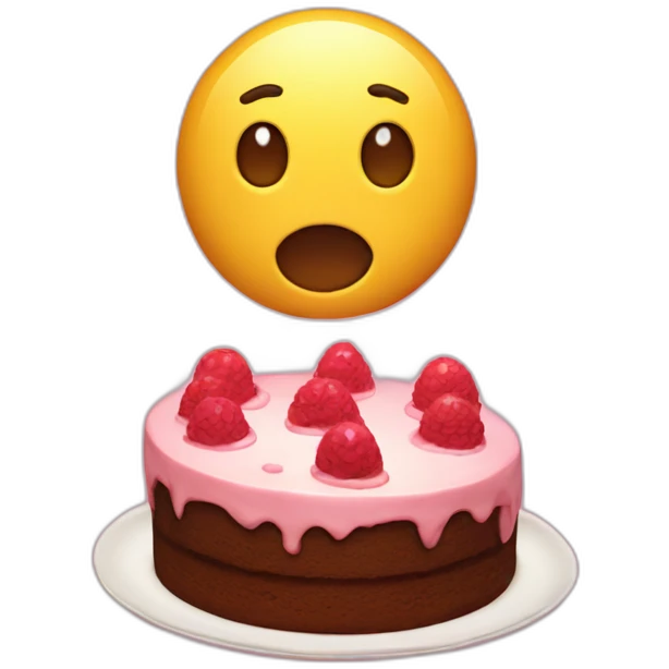 Spamton with a cake emoji