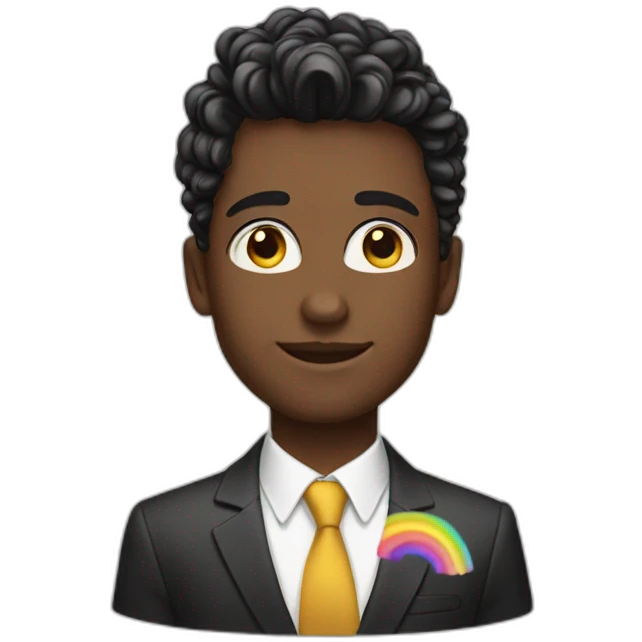 Posh-boy-with-raibow-hair emoji