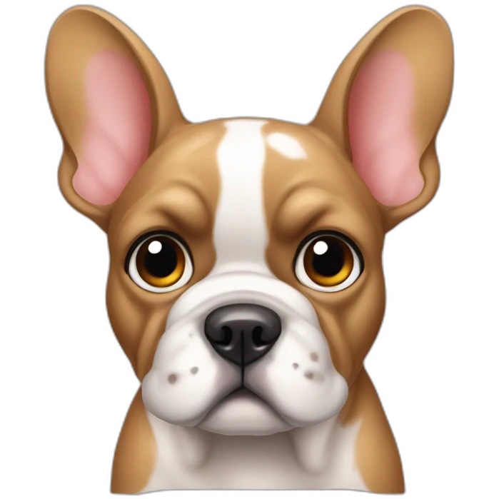 Fawn colored France-BullDog with big ears emoji