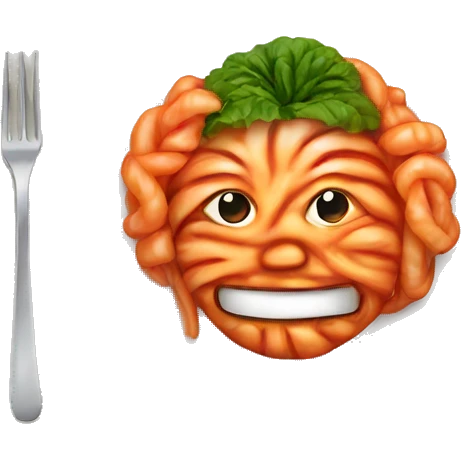 Kimchi food on plate emoji