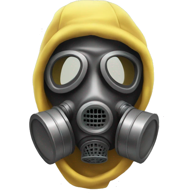 Skull wearing a full face gas mask emoji