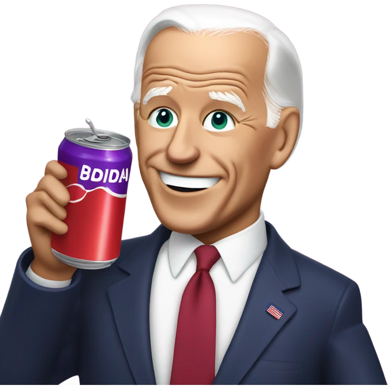 joe biden holding a grape soda emoji