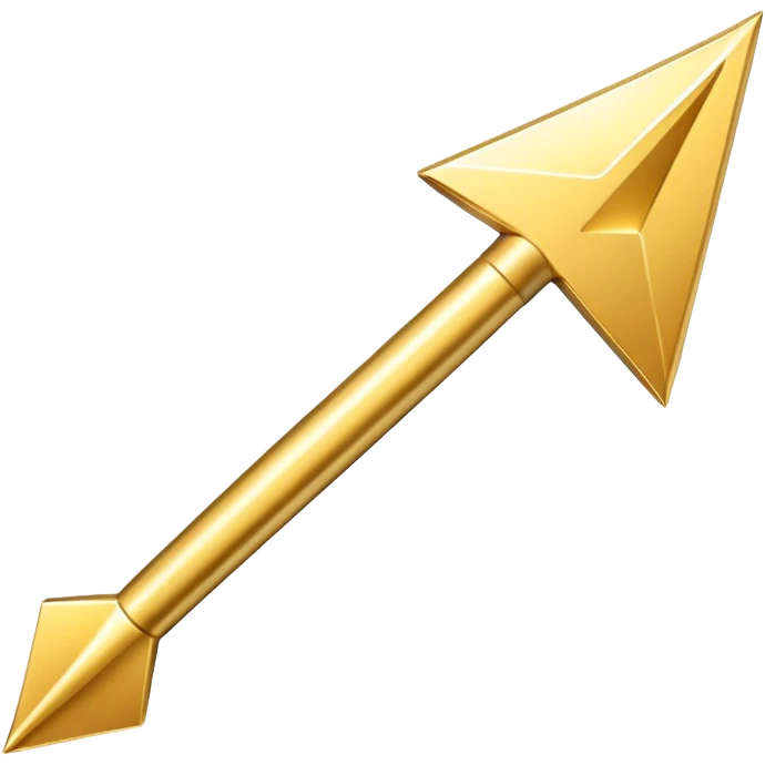 One gold arrow pointing to the right side emoji