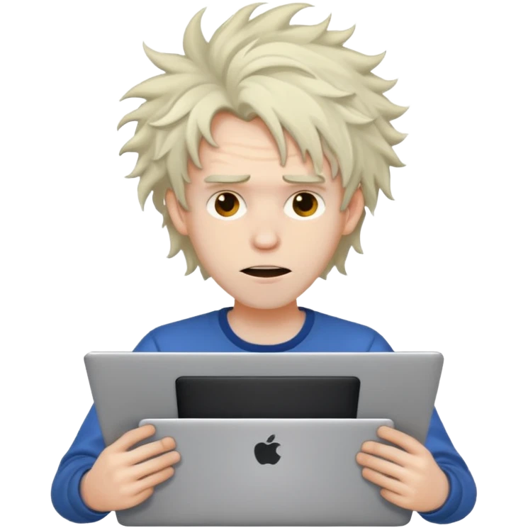 Crazy guy on laptop emoji