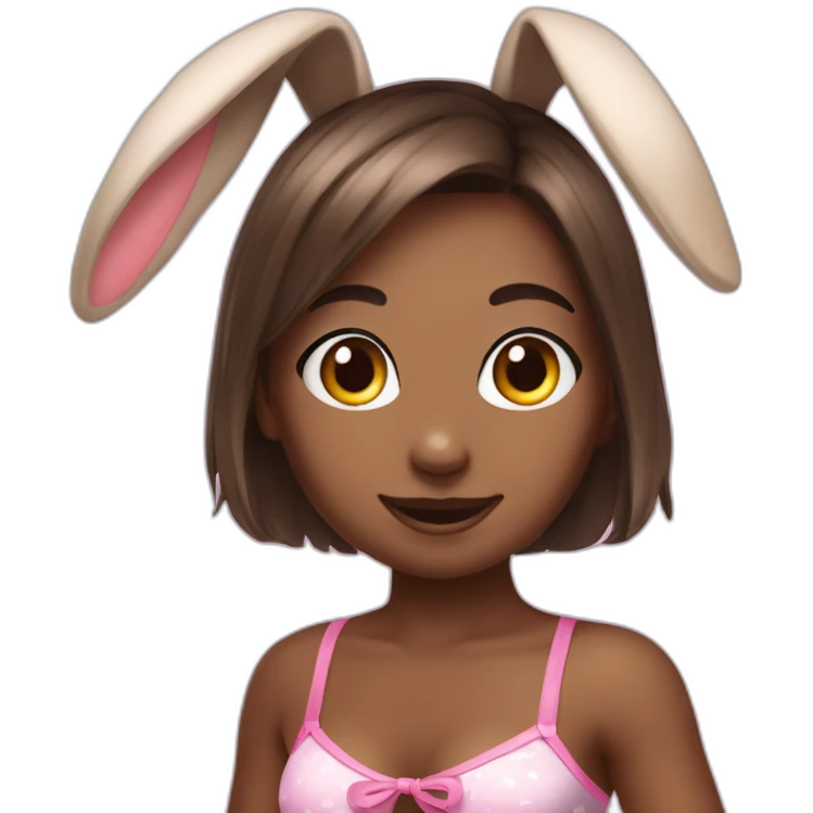 cutie bikini bunny ears emoji