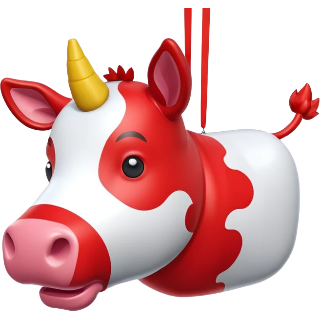 inflatable cow pinata emoji