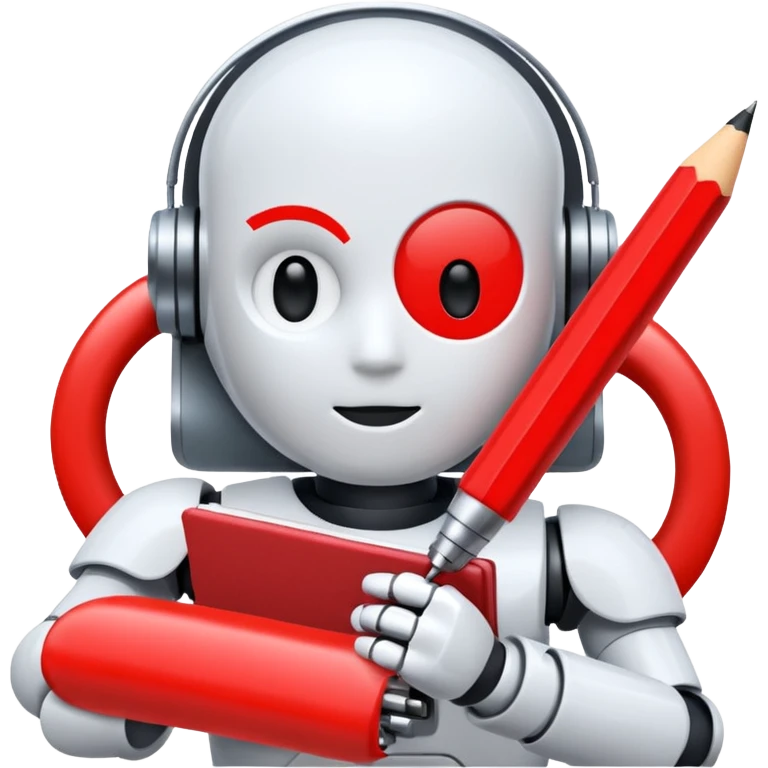 I want an enoji of "AI" in red writing emoji