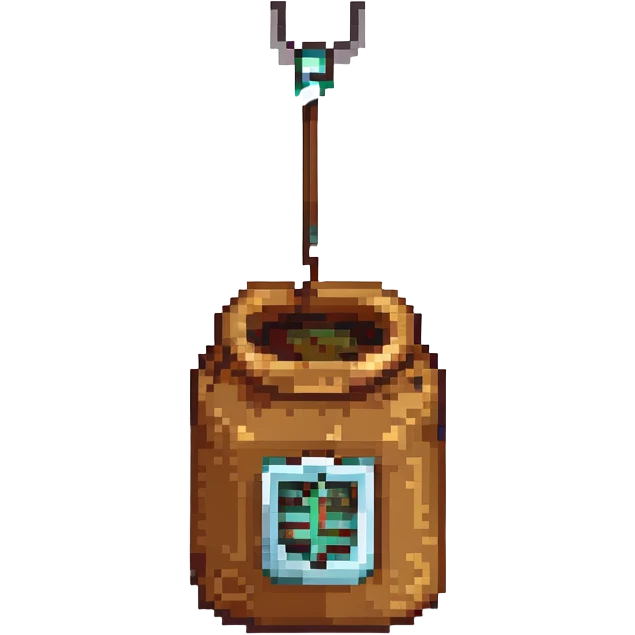 8-bit pixel art emoji, IV bag filled with brown coffee connected to arm, medical parody, on-call humor emoji