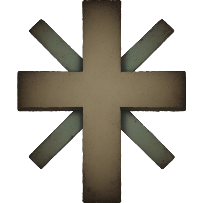 grunge cross emoji