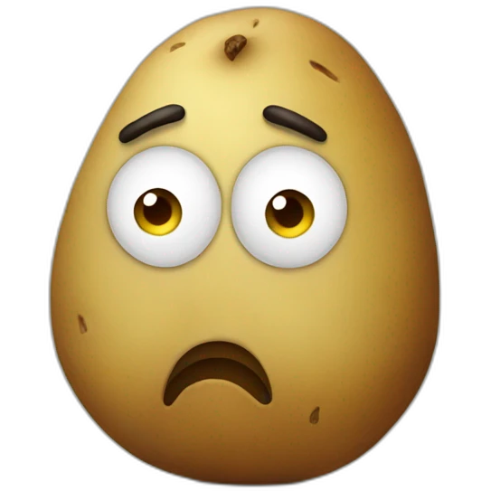 Sad-potato emoji