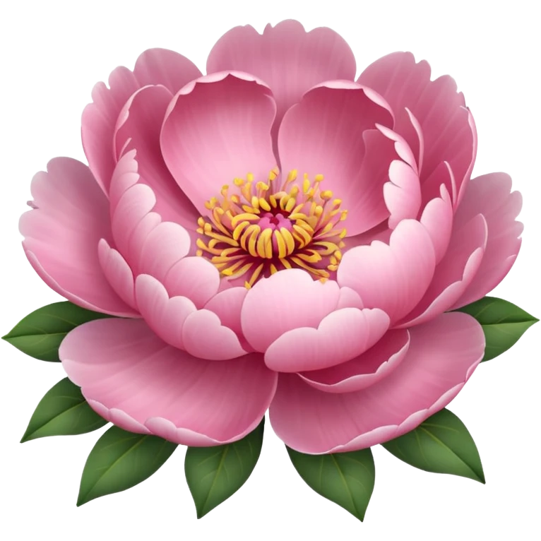 Peony of soft pink color emoji