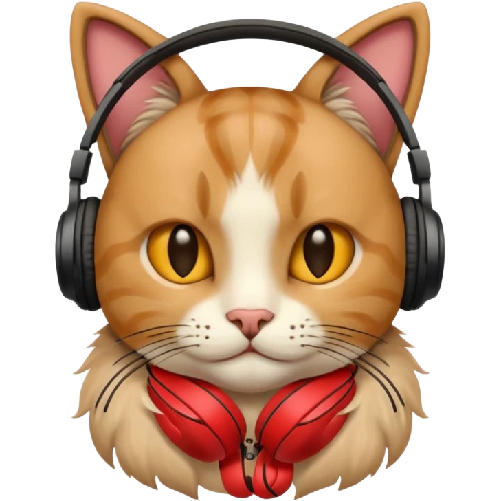 Cat wearing headphones  emoji