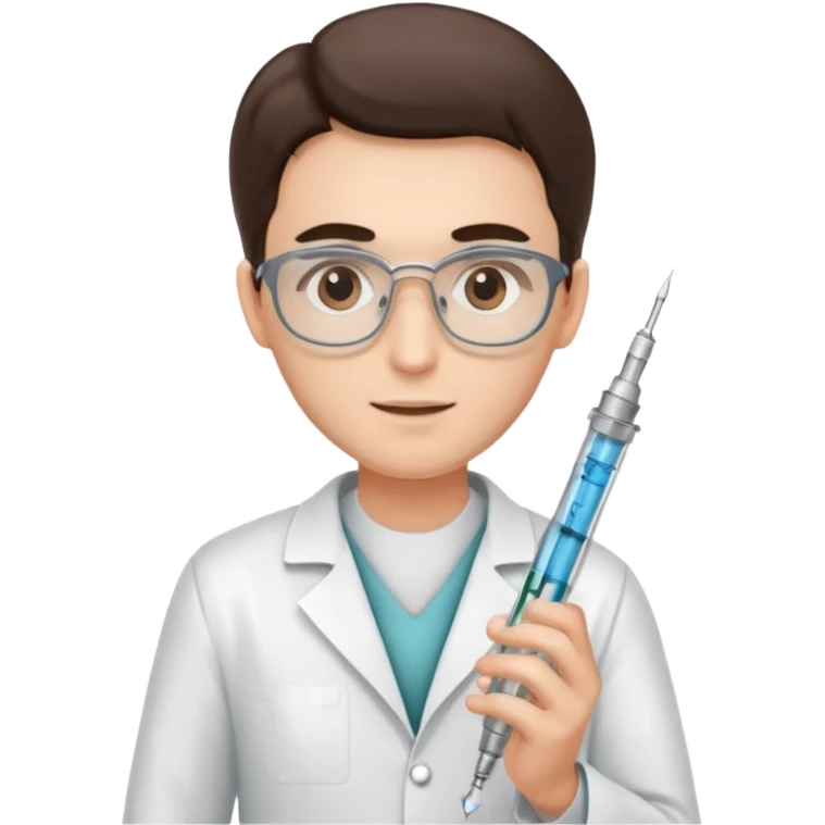 doctor of medicine holding very big syringe emoji