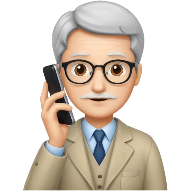 professor with phone emoji