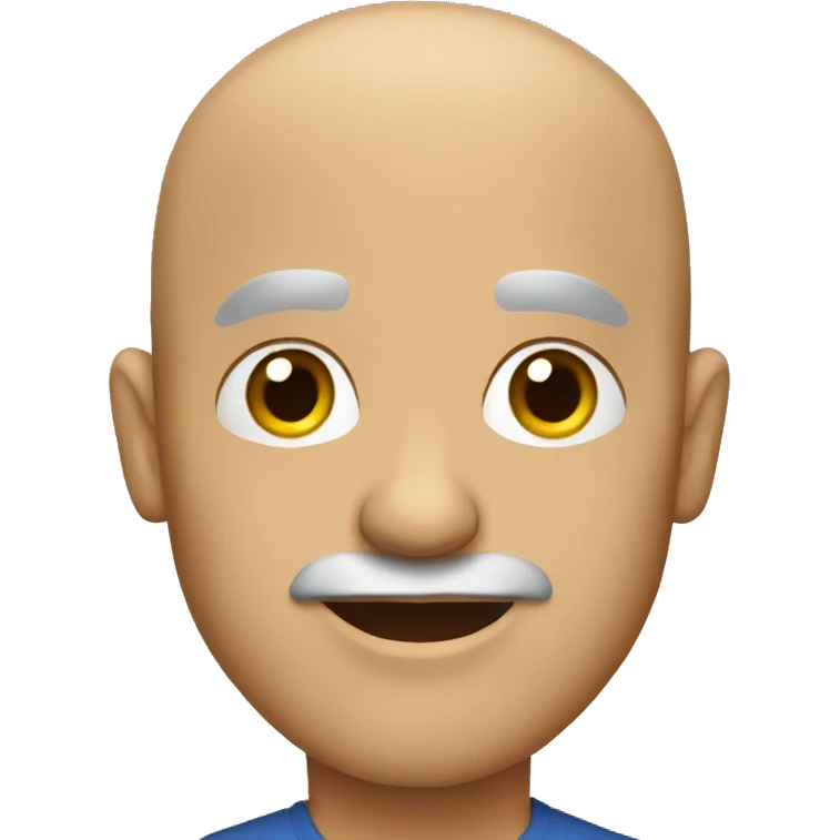 balding man with earrings emoji